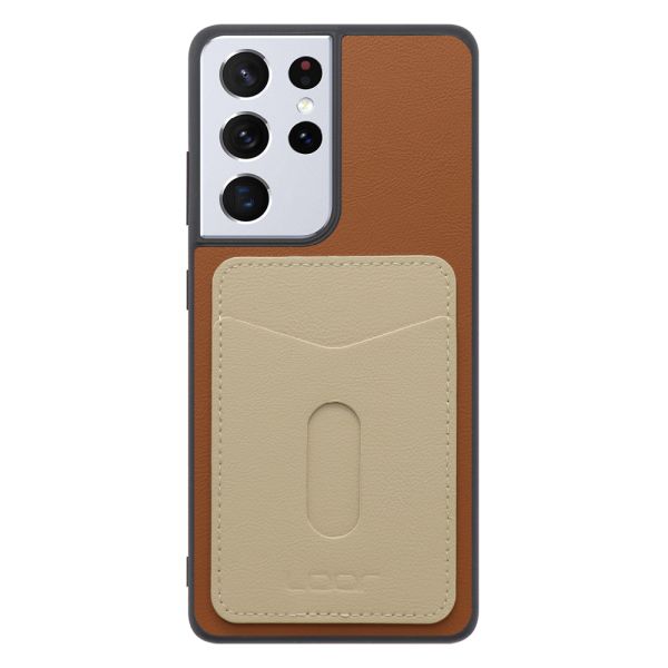 [ LOOF PASS-SHELL (LEATHER Ver.) スライド ] Galaxy S21 Ultra 5G SC-52B s21ultra5g s21ultra スマホケース 背面 ケース カバー ハードケース カード収納 カードホルダー ストラップホール [ Galaxy S21 Ultra 5G ]