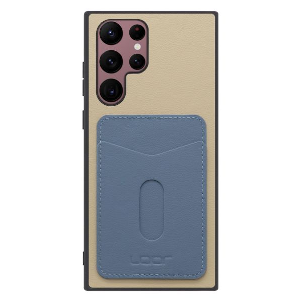 [ LOOF PASS-SHELL (LEATHER Ver.) スライド ] Galaxy S22 Ultra SC-52C / SCG14 s22ultra スマホケース 背面 ケース カバー ハードケース カード収納 カードホルダー ストラップホール [ Galaxy S22 Ultra ]