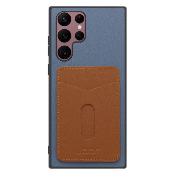 [ LOOF PASS-SHELL (LEATHER Ver.) スライド ] Galaxy S22 Ultra SC-52C / SCG14 s22ultra スマホケース 背面 ケース カバー ハードケース カード収納 カードホルダー ストラップホール [ Galaxy S22 Ultra ]