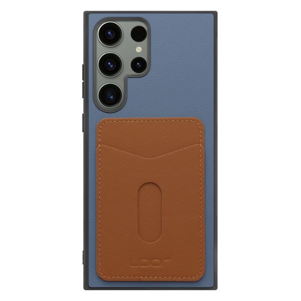 [ LOOF PASS-SHELL (LEATHER Ver.) スライド ] Galaxy S23 Ultra s23ultra スマホケース 背面 ケース カバー ハードケース カード収納 カードホルダー ストラップホール [ Galaxy S23 Ultra ]