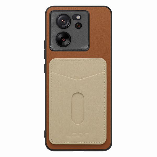 [ LOOF PASS-SHELL (LEATHER Ver.) スライド ] Xiaomi 13T / 13T Pro XIG04 13 T 13TPro スマホケース 背面 ケース カバー ハードケース カード収納 カードホルダー ストラップホール [ Xiaomi 13T / 13T Pro ]