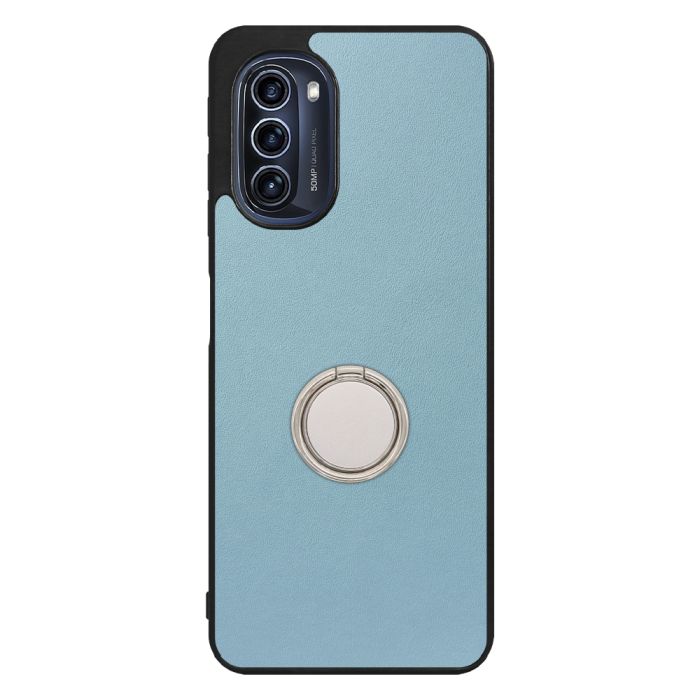 [ LOOF RING-SHELL ] moto g52j 5G motog52j5g motog52j スマホケース 背面 ケース カバー ハードケース スマホリング リング付き 本革 ストラップホール [ moto g52j 5G ]