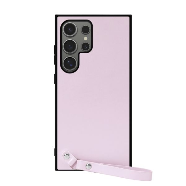 [ LOOF MACARON-SHELL ] Galaxy S24 Ultra s24ultra スマホケース 背面 ケース カバー ハードケース ストラップ付き 本革 ストラップホール [ Galaxy S24 Ultra ]