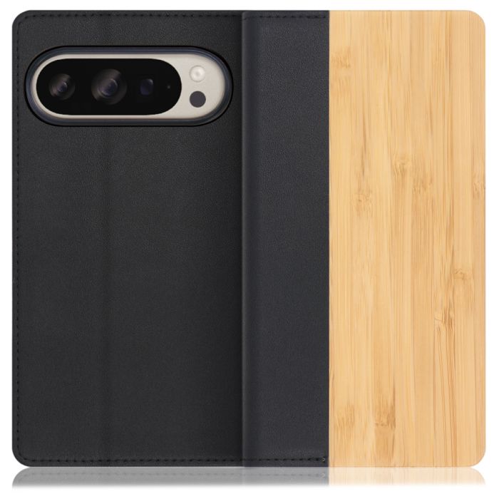 [ LOOF NATURE ] Google Pixel 9 / 9 Pro Google Pixel9 Pixel9pro ピクセル9 ピクセル9プロ スマホケース ケース カバー 手帳型ケース カード収納 マグネット付き 天然木 本革 ベルトなし [ Google Pixel 9 / 9 Pro ]