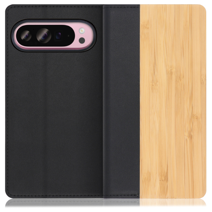 [ LOOF NATURE ] Google Pixel 9 Pro XL Google Pixel9proxl ピクセル9プロXL スマホケース ケース カバー 手帳型ケース カード収納 マグネット付き 天然木 本革 ベルトなし [ Google Pixel 9 Pro XL ]