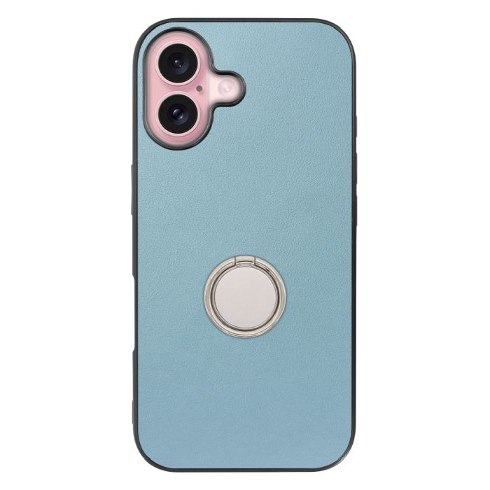 [ LOOF RING-SHELL (シンプル Ver.) ] iPhone 16 iPhone16 アイフォン16 iPhone 16 アイフォン 16 スマホケース 背面 ケース カバー ハードケース スマホリング リング付き 本革 ストラップホール [ iPhone 16 ]
