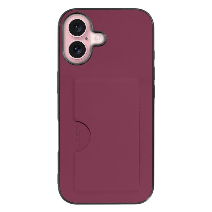 [ LOOF SKIN SLIM-SLOT ] iPhone 16 iPhone16 アイフォン16 iPhone 16 アイフォン 16 スマホケース 背面 ケース カバー ハードケース カード収納 PUレザー ストラップホール [ iPhone 16 ]