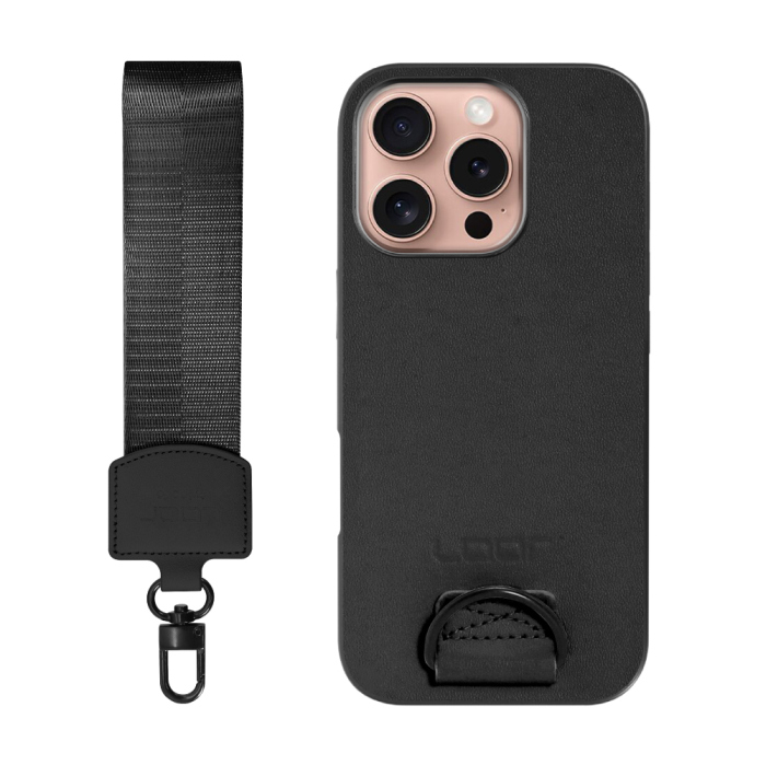 [ LOOF STRAP-SHELL ] iPhone 16 Pro iPhone16 Pro アイフォン16 プロ iPhone 16 Pro 16Pro アイフォン 16 スマホケース 背面 ケース カバー ハードケース ハンドストラップ  本革 [ iPhone 16 Pro ]