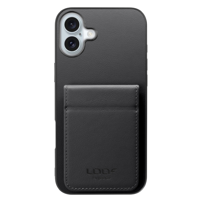 [ LOOF BASIC-SHELL SLIM CARD 2カード ] iPhone 16 Plus アイフォン16 プラス ケース 背面 カード収納 カード入れ カードポケット カバー スマホケース 薄型 大容量 本革 [ iPhone 16 Plus ]