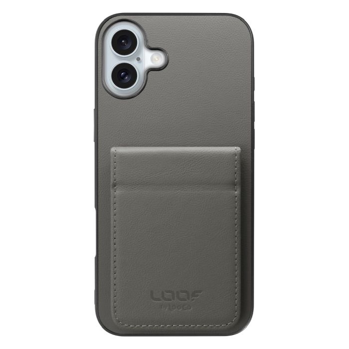 [ LOOF BASIC-SHELL SLIM CARD 2カード ] iPhone 16 Plus iPhone16 Plus アイフォン16 プラス  ケース 背面 カード収納 カード入れ カードポケット カバー スマホケース 薄型 大容量 本革 [ iPhone 16 Plus ]