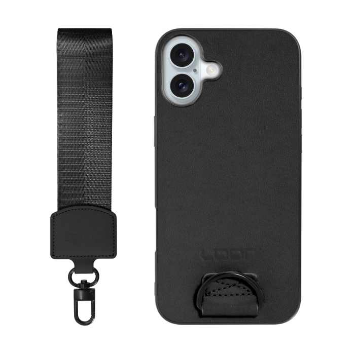 [ LOOF STRAP-SHELL (ショートVer.) ] iPhone 16 Plus iPhone16 Plus アイフォン16 プラス iPhone 16 Plus 16Plus アイフォン 16 スマホケース 背面 ケース カバー ハードケース ハンドストラップ  本革 [ iPhone 16 Plus ]