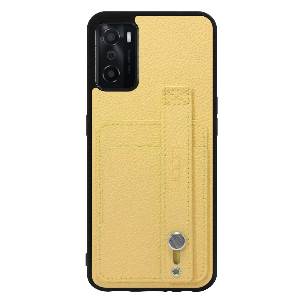 [ LOOF HOLD-SHELL CARD ] OPPO A55s 5G CPH2309 / A102OP a55s5g スマホケース 背面 ケース カバー ハードケース 背面ベルト カード入れ 本革 ストラップホール [ OPPO A55s 5G ]