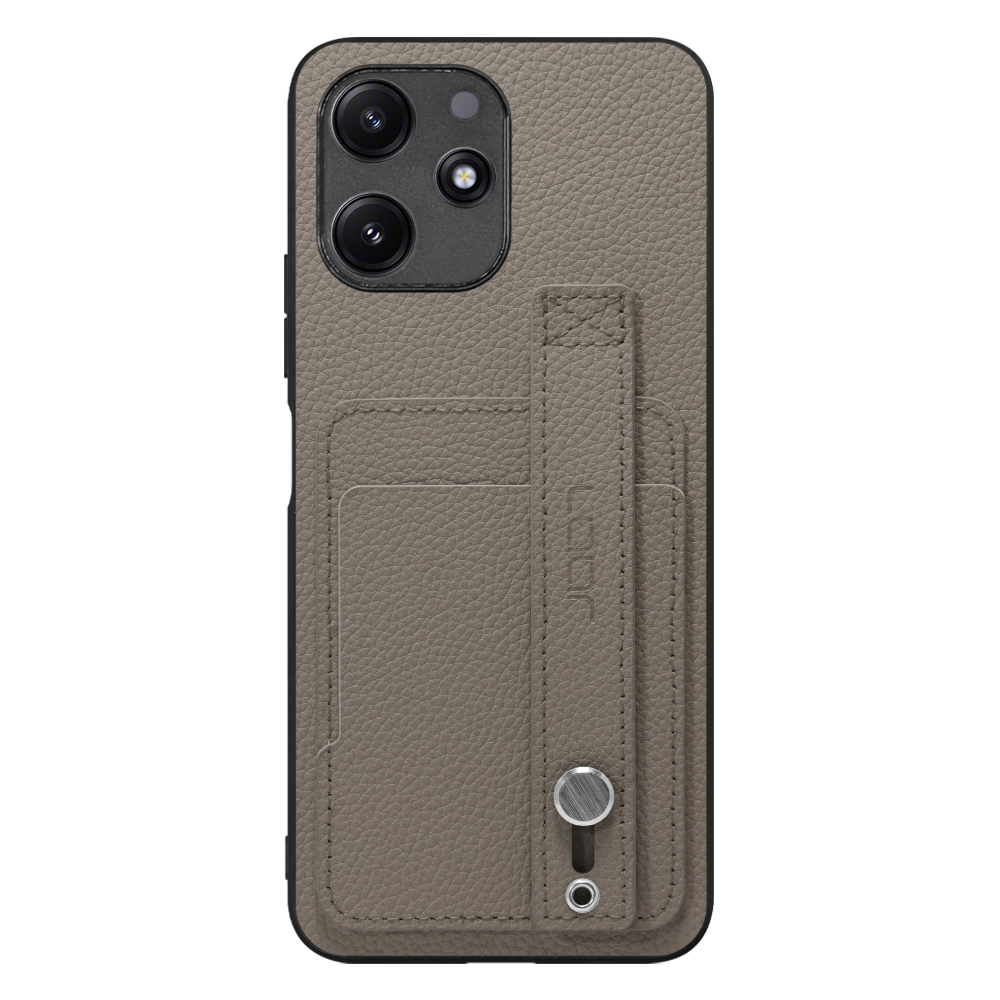 [ LOOF HOLD-SHELL CARD ] Xiaomi Redmi 12 5G XIG03 Redmi12 5G スマホケース 背面 ケース カバー ハードケース 背面ベルト カード入れ 本革 ストラップホール [ Xiaomi Redmi 12 5G ]
