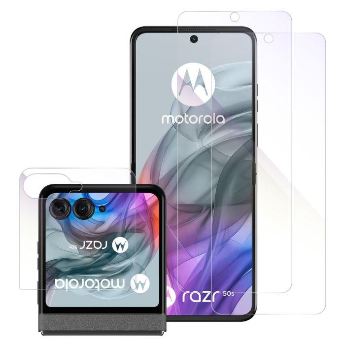 [2枚入り] LOOF motorola razr 50 / 50s / 50d 保護フィルム クリア/マット/ブルーライトカット 簡単貼り付け 画面保護 ソフトフィルム 気泡なし 傷防止 割れ防止 高透過率 [ motorola razr 50 / 50s / 50d ]