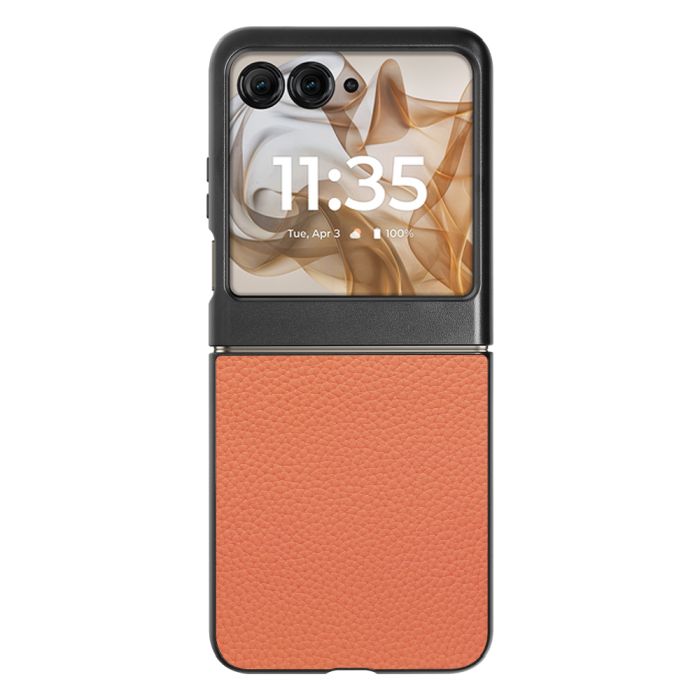 [ LOOF LUXURY-SHELL ] motorola razr 50 / 50s / 50d razr50 razr50s M-51E レーザー スマホケース 背面 ケース カバー ハードケース 本革  [ motorola razr 50 / 50s / 50d ]