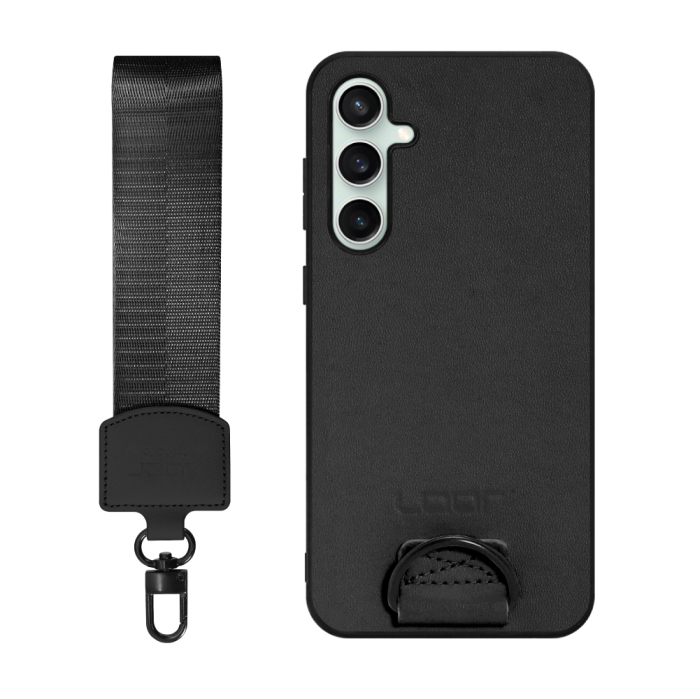 [ LOOF STRAP-SHELL (ショートVer.) ] Galaxy S23 FE s23fe スマホケース 背面 ケース カバー ハードケース ハンドストラップ  本革 [ Galaxy S23 FE ]