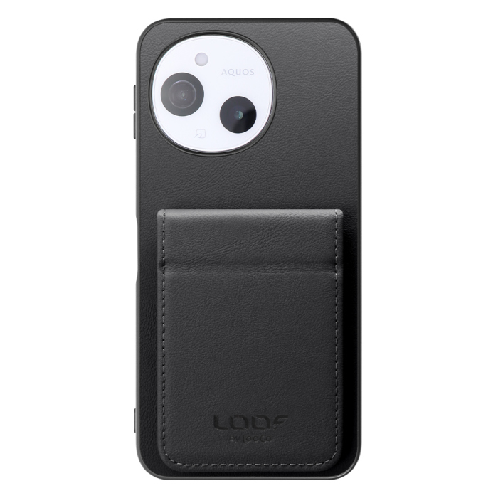 [ LOOF BASIC-SHELL SLIM CARD 2カード ] AQUOS sense9 / sense10 SH-53E SHG14 SH-M29 SH-53F SH-M33 ケース 背面 カード収納 カード入れ カードポケット カバー スマホケース 薄型 大容量 本革 [ AQUOS sense9 / sense10 ]