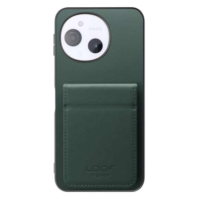 [ LOOF BASIC-SHELL SLIM CARD 2カード ] AQUOS sense9 SH-53E SHG14 SH-M2 SH-53F SH-M33 ケース 背面 カード収納 カード入れ カードポケット カバー スマホケース 薄型 大容量 本革 [ AQUOS sense9 / sense10 ]