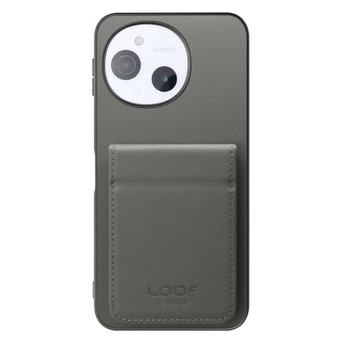 [ LOOF BASIC-SHELL SLIM CARD 2カード ] AQUOS sense9 SH-53E SHG14 SH-M2 SH-53F SH-M33 ケース 背面 カード収納 カード入れ カードポケット カバー スマホケース 薄型 大容量 本革 [ AQUOS sense9 / sense10 ]