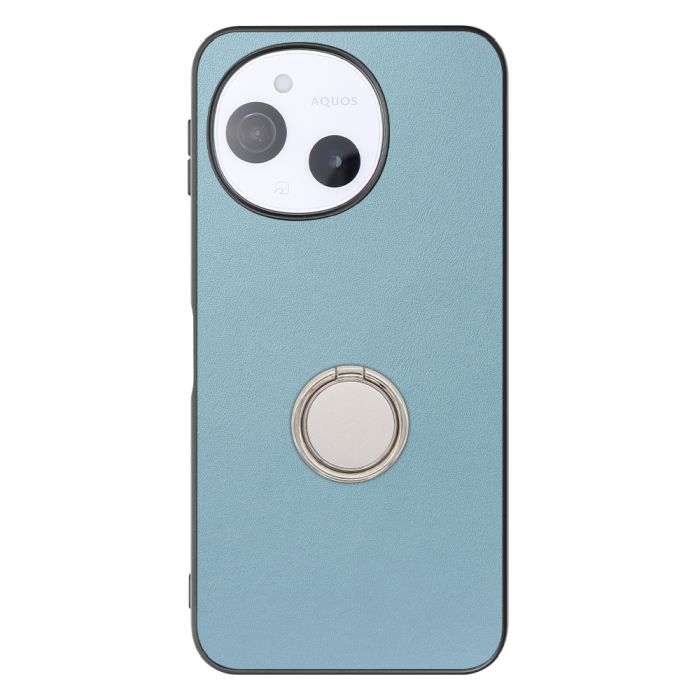 [ LOOF RING-SHELL (シンプル Ver.) ] AQUOS sense9 SH-53E SHG14 SH-M29 スマホケース 背面 ケース カバー ハードケース スマホリング リング付き 本革 ストラップホール [ AQUOS sense9 ]