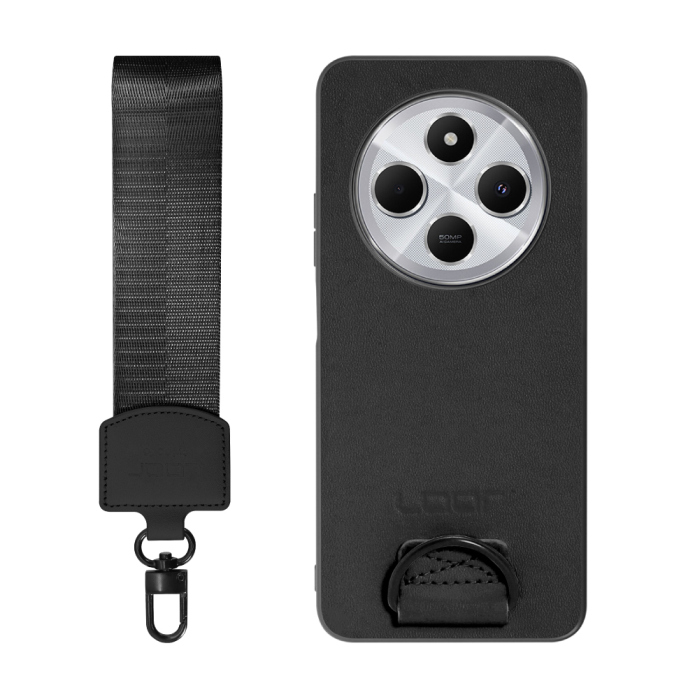 [ LOOF STRAP-SHELL (ショートVer.) ] Xiaomi Redmi 14C 14C Redmi14C スマホケース 背面 ケース カバー ハードケース ハンドストラップ  本革 [ Xiaomi Redmi 14C ]