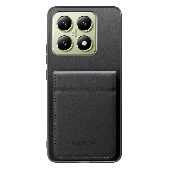 [ LOOF BASIC-SHELL SLIM CARD 2カード ] Xiaomi 14T XIG06 ケース 背面 カード収納 カード入れ カードポケット カバー スマホケース 薄型 大容量 本革 [ Xiaomi 14T ]