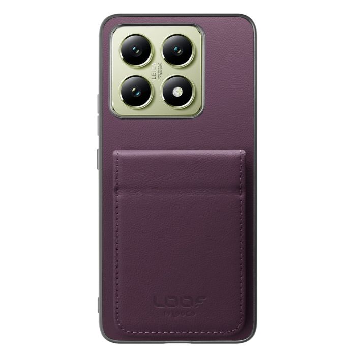 [ LOOF BASIC-SHELL SLIM CARD 2カード ] Xiaomi 14T XIG06 ケース 背面 カード収納 カード入れ カードポケット カバー スマホケース 薄型 大容量 本革 [ Xiaomi 14T ]