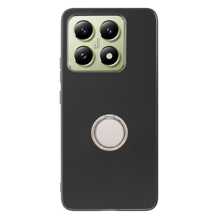 [ LOOF RING-SHELL (シンプル Ver.) ] Xiaomi 14T XIG06 スマホケース 背面 ケース カバー ハードケース スマホリング リング付き 本革 ストラップホール [ Xiaomi 14T ]