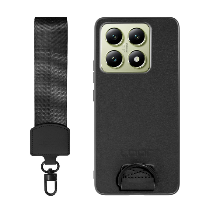 [ LOOF STRAP-SHELL (ショートVer.) ] Xiaomi 14T XIG06 スマホケース 背面 ケース カバー ハードケース ハンドストラップ  本革 [ Xiaomi 14T ]