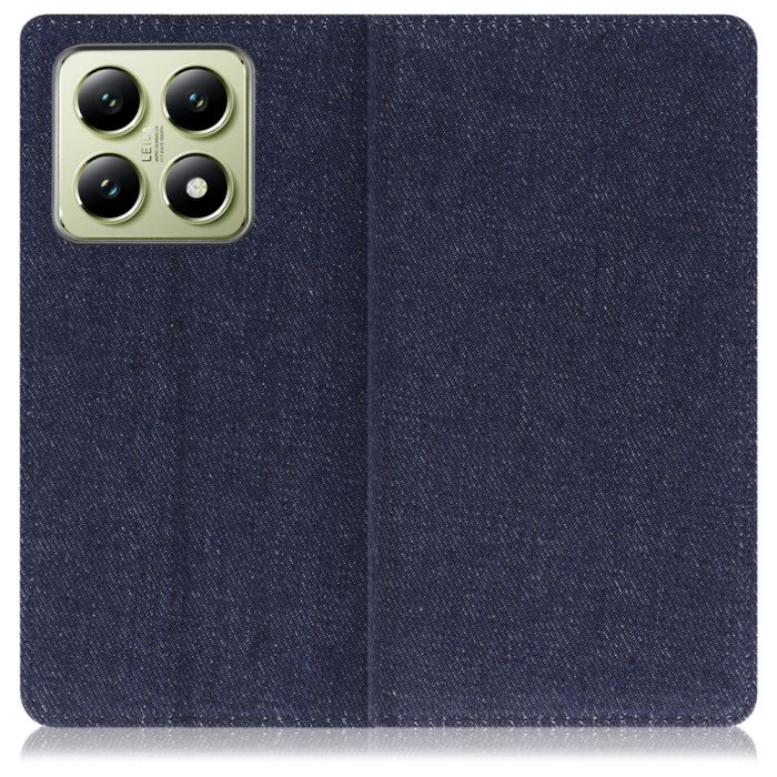 [ LOOF DENIM ] Xiaomi 14T XIG06 スマホケース ケース カバー 手帳型ケース カード収納 マグネット付き デニム ベルトなし [ Xiaomi 14T ]