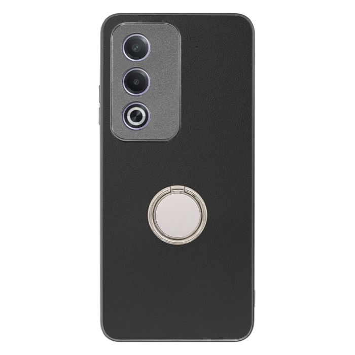 [ LOOF RING-SHELL ] OPPO A3 5G CPH2639 スマホケース 背面 ケース カバー ハードケース スマホリング リング付き 本革 ストラップホール [ OPPO A3 5G ]