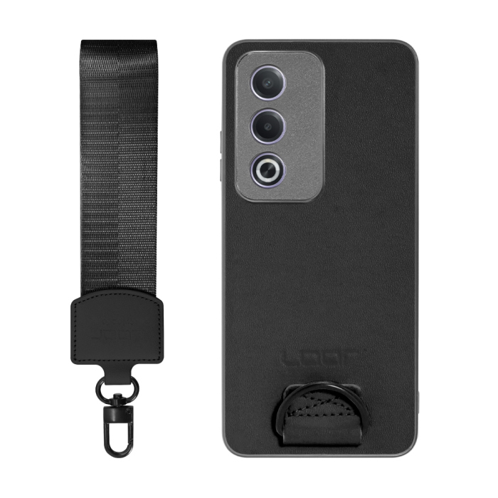 [ LOOF STRAP-SHELL (ショートVer.) ] OPPO A3 5G CPH2639 スマホケース 背面 ケース カバー ハードケース ハンドストラップ  本革 [ OPPO A3 5G ]