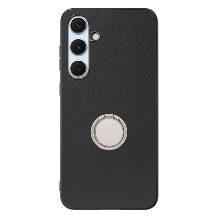 [ LOOF RING-SHELL (シンプル Ver.) ] Galaxy S24 FE SM-S721Q / SCG30 ギャラクシー s24fe スマホケース 背面 ケース カバー ハードケース スマホリング リング付き 本革 ストラップホール [ Galaxy S24 FE ]