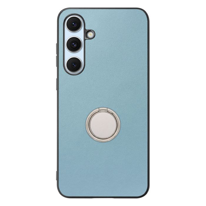 [ LOOF RING-SHELL (シンプル Ver.) ] Galaxy S24 FE SM-S721Q / SCG30 ギャラクシー s24fe スマホケース 背面 ケース カバー ハードケース スマホリング リング付き 本革 ストラップホール [ Galaxy S24 FE ]