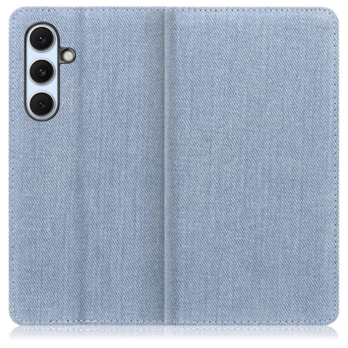 [ LOOF DENIM ] Galaxy S24 FE SM-S721Q / SCG30 ギャラクシー s24fe スマホケース ケース カバー 手帳型ケース カード収納 マグネット付き デニム ベルトなし [ Galaxy S24 FE ]