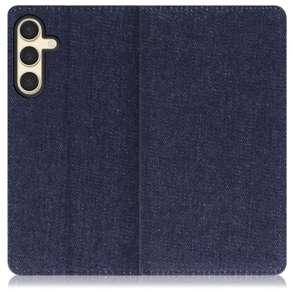 [ LOOF DENIM ] Galaxy S24 s24 スマホケース ケース カバー 手帳型ケース カード収納 マグネット付き デニム ベルトなし [ Galaxy S24 ]