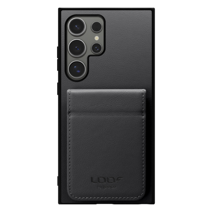 [ LOOF BASIC-SHELL SLIM CARD 2カード ] Galaxy S24 Ultra s24ultra ケース 背面 カード収納 カード入れ カードポケット カバー スマホケース 薄型 大容量 本革 [ Galaxy S24 Ultra ]