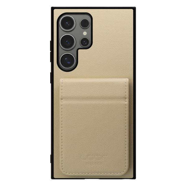 [ LOOF BASIC-SHELL SLIM CARD 2カード ] Galaxy S24 Ultra s24ultra ケース 背面 カード収納 カード入れ カードポケット カバー スマホケース 薄型 大容量 本革 [ Galaxy S24 Ultra ]