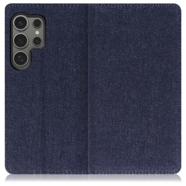 [ LOOF DENIM ] Galaxy S24 Ultra s24ultra スマホケース ケース カバー 手帳型ケース カード収納 マグネット付き デニム ベルトなし [ Galaxy S24 Ultra ]