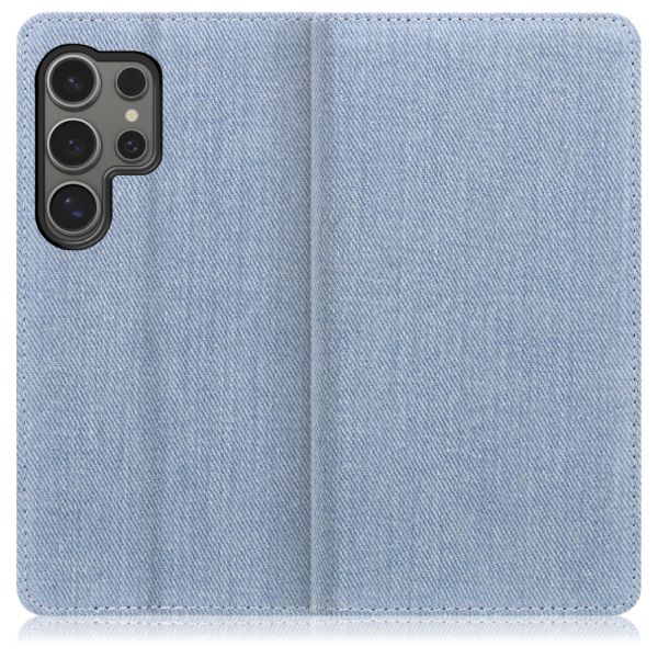 [ LOOF DENIM ] Galaxy S24 Ultra s24ultra スマホケース ケース カバー 手帳型ケース カード収納 マグネット付き デニム ベルトなし [ Galaxy S24 Ultra ]