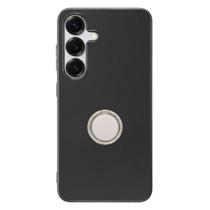 [ LOOF RING-SHELL (シンプル Ver.) ] Galaxy S25 SC-51F スマホケース 背面 ケース カバー ハードケース スマホリング リング付き 本革 ストラップホール [ Galaxy S25 ]