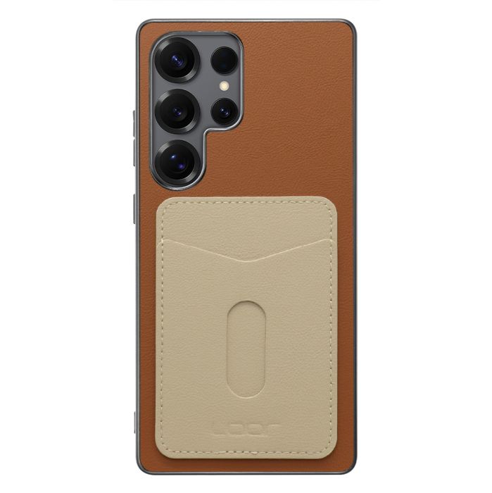 [ LOOF PASS-SHELL (LEATHER Ver.) スライド ] Galaxy S25 Ultra SC-52F スマホケース 背面 ケース カバー ハードケース カード収納 カードホルダー ストラップホール [ Galaxy S25 Ultra ]