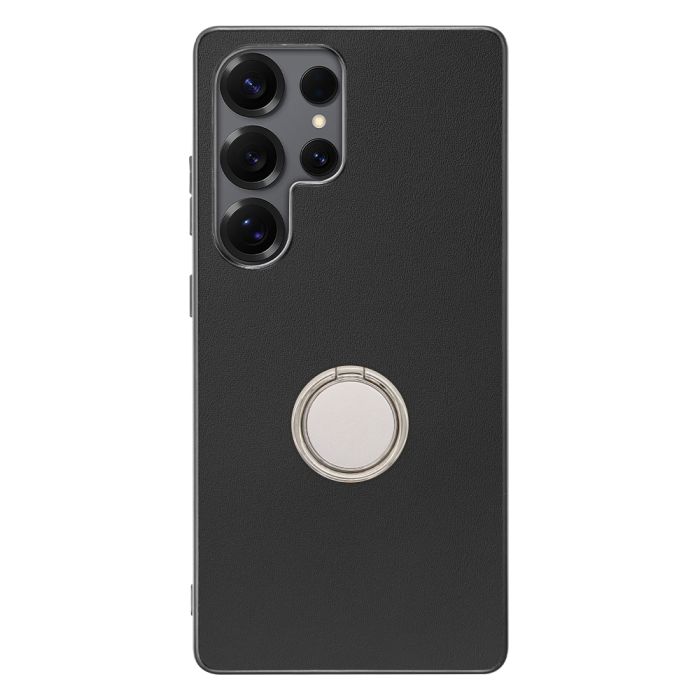 [ LOOF RING-SHELL (シンプル Ver.) ] Galaxy S25 Ultra SC-52F スマホケース 背面 ケース カバー ハードケース スマホリング リング付き 本革 ストラップホール [ Galaxy S25 Ultra ]