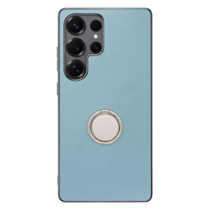 [ LOOF RING-SHELL (シンプル Ver.) ] Galaxy S25 Ultra SC-52F スマホケース 背面 ケース カバー ハードケース スマホリング リング付き 本革 ストラップホール [ Galaxy S25 Ultra ]