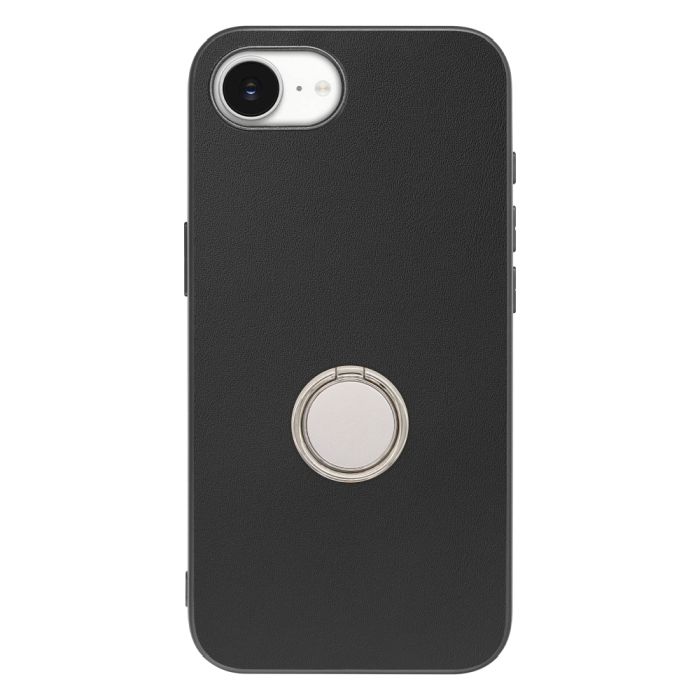 [ LOOF RING-SHELL (シンプル Ver.) ] iPhone 16e  スマホケース 背面 ケース カバー ハードケース スマホリング リング付き 本革 ストラップホール [ iPhone 16e ]