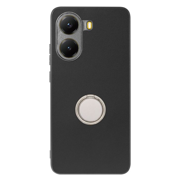 [ LOOF RING-SHELL (シンプル Ver.) ] POCO X7 Pro Xiaomi スマホケース 背面 ケース カバー ハードケース スマホリング リング付き 本革 ストラップホール [ POCO X7 Pro ]