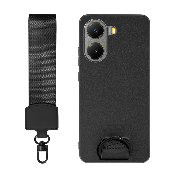 [ LOOF STRAP-SHELL (ショートVer.) ] POCO X7 Pro Xiaomi スマホケース 背面 ケース カバー ハードケース ハンドストラップ  本革 [ POCO X7 Pro ]
