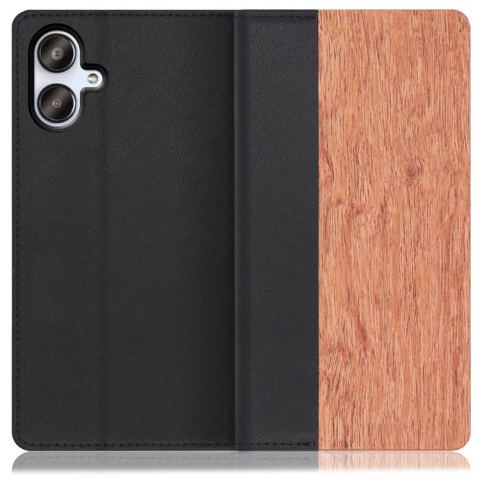 [ LOOF NATURE ] Galaxy A25 5G SC-53F/SCG33/SM-A253Z スマホケース ケース カバー 手帳型ケース カード収納 マグネット付き 天然木 本革 ベルトなし [ Galaxy A25 5G ]