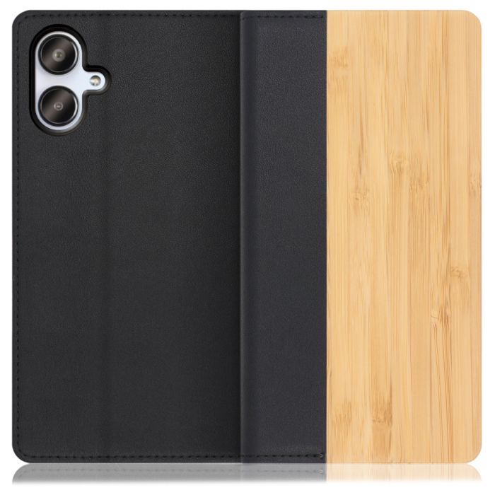 [ LOOF NATURE ] Galaxy A25 5G SC-53F/SCG33/SM-A253Z スマホケース ケース カバー 手帳型ケース カード収納 マグネット付き 天然木 本革 ベルトなし [ Galaxy A25 5G ]