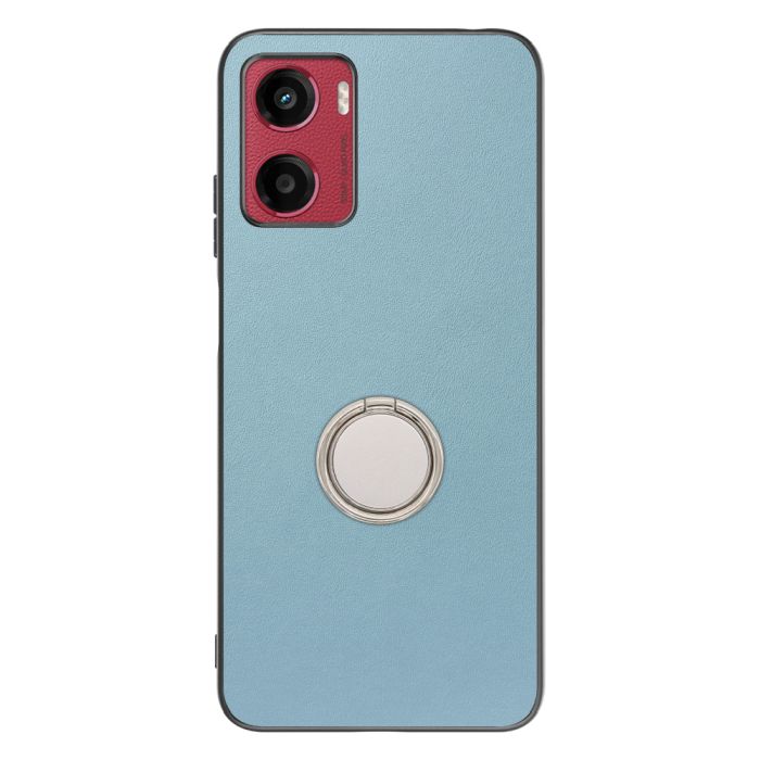 [ LOOF RING-SHELL ] moto g05 motorola スマホケース 背面 ケース カバー ハードケース スマホリング リング付き 本革 ストラップホール [ moto g05 ]